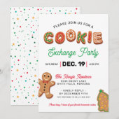 Uitnodiging voor kerstkoekjesuitwisseling (Voorkant / Achterkant)