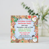 Uitnodiging voor kerstkoekjesuitwisseling (Staand voorkant)