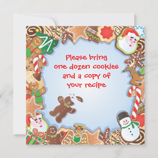 Uitnodiging voor kerstkoekjesuitwisseling (Achterkant)