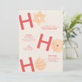 Uitnodiging voor kerstkoekjesuitwisseling (Staand voorkant)