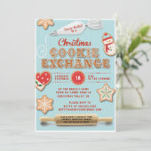 Uitnodiging voor kerstkoekjesuitwisseling (Staand voorkant)