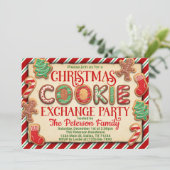 Uitnodiging voor kerstkoekjesuitwisseling (Staand voorkant)