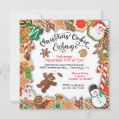 Uitnodiging voor kerstkoekjesuitwisseling (Voorkant)