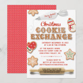 Uitnodiging voor kerstkoekjesuitwisseling (Voorkant / Achterkant)