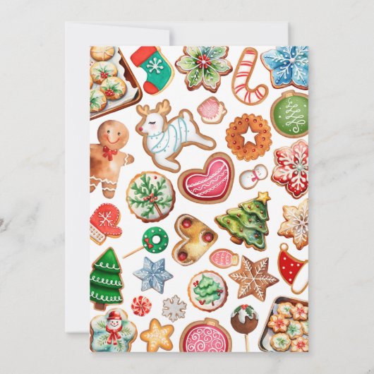 Uitnodiging voor kerstkoekjesuitwisseling (Achterkant)