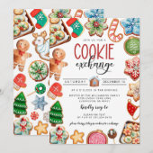 Uitnodiging voor kerstkoekjesuitwisseling (Voorkant / Achterkant)