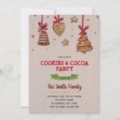 Uitnodiging voor kerstkoekjesuitwisseling (Voorkant)