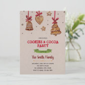 Uitnodiging voor kerstkoekjesuitwisseling (Staand voorkant)