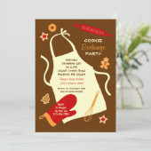 Uitnodiging voor kerstkoekjesuitwisseling (Staand voorkant)