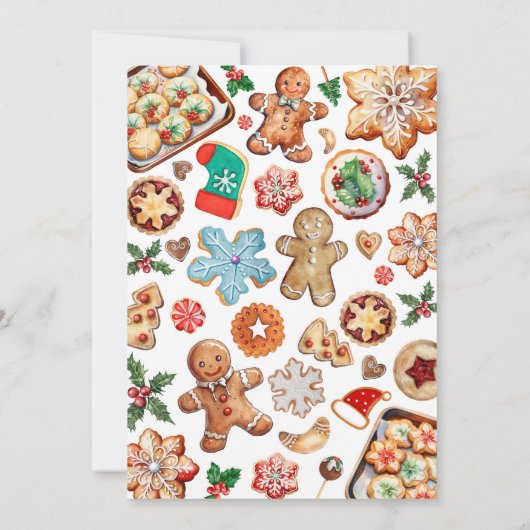 Uitnodiging voor kerstkoekjesuitwisseling (Achterkant)