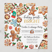 Uitnodiging voor kerstkoekjesuitwisseling (Voorkant / Achterkant)