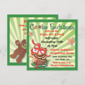 Uitnodiging voor kerstkoekjesuitwisseling (Voorkant / Achterkant)