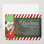 Uitnodiging voor kerstkoekjeswisselaar (Voorkant / Achterkant)