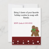 Uitnodiging voor kerstkoekjeswisselaar (Achterkant)