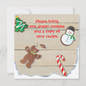 Uitnodiging voor kerstkoekjeswisselaar (Achterkant)