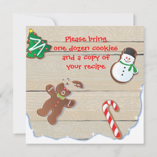 Uitnodiging voor kerstkoekjeswisselaar (Achterkant)