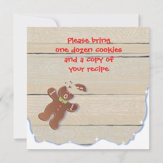 Uitnodiging voor kerstkoekjeswisselaar (Achterkant)