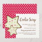 Uitnodiging voor kerstkoekjeswisselaar (Voorkant / Achterkant)