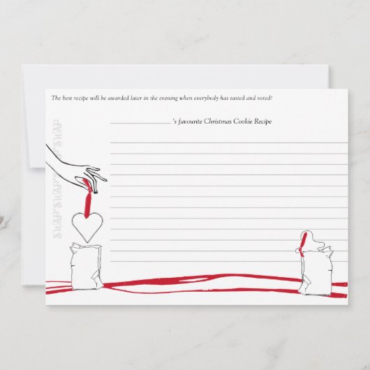 Uitnodiging voor kerstkoekjeswisselaar (Achterkant)