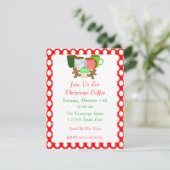 Uitnodiging voor kerstkoffie (Staand voorkant)