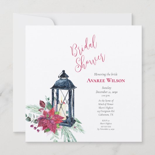 Uitnodiging voor kerstlantaarn (Voorkant)