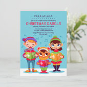 Uitnodiging voor Kerstliedjeszangers (Staand voorkant)