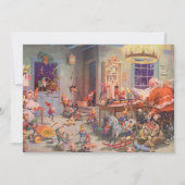 Uitnodiging voor Kerstman en Elfen (Voorkant)