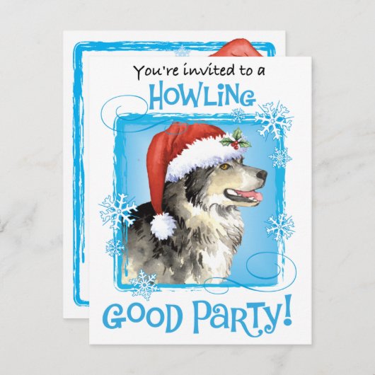 Uitnodiging voor kerstmis (Voorkant / Achterkant)