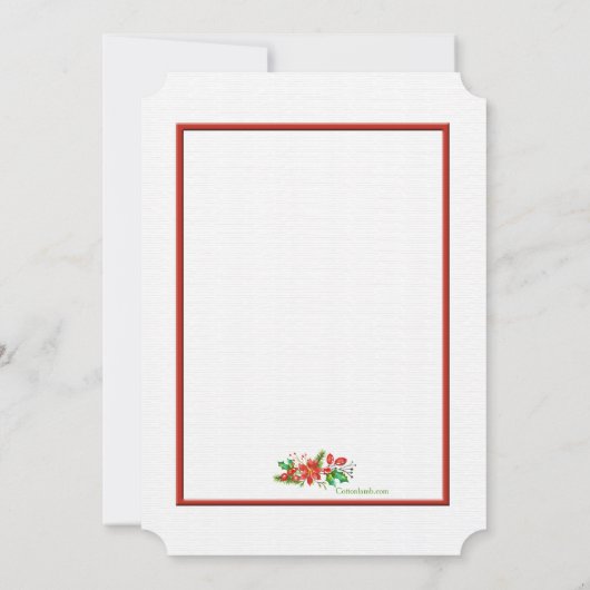 Uitnodiging voor kerstmis (Achterkant)