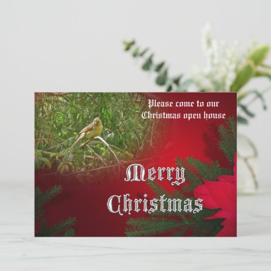 Uitnodiging voor kerstmis (Staand voorkant)