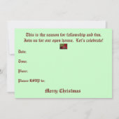 Uitnodiging voor kerstmis (Achterkant)