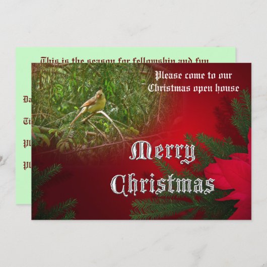 Uitnodiging voor kerstmis (Voorkant / Achterkant)