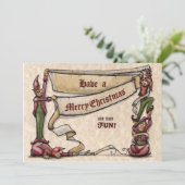 Uitnodiging voor Kerstmis (Staand voorkant)