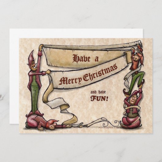 Uitnodiging voor Kerstmis (Voorkant / Achterkant)