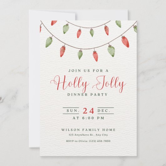 uitnodiging voor kerstmis (Voorkant)