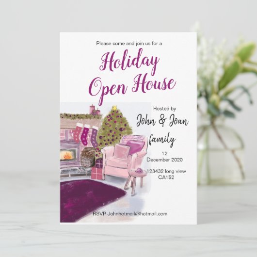 Uitnodiging voor kerstmis (Staand voorkant)