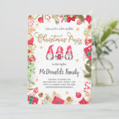 Uitnodiging voor Kerstmis (Staand voorkant)