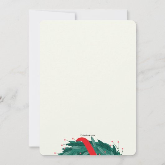 Uitnodiging voor kerstmis (Achterkant)