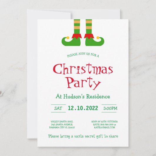 Uitnodiging voor Kerstmis (Voorkant)