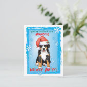 Uitnodiging voor Kerstmis Bernese Mountain Dog (Staand voorkant)