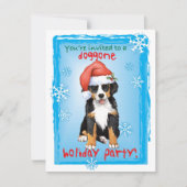 Uitnodiging voor Kerstmis Bernese Mountain Dog (Voorkant)