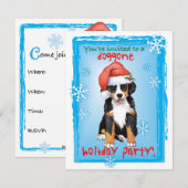 Uitnodiging voor Kerstmis Bernese Mountain Dog (Voorkant / Achterkant)