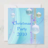 Uitnodiging voor Kerstmis Blauw & Zilver (Voorkant)