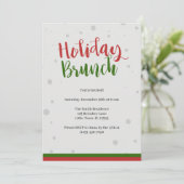 Uitnodiging voor kerstmis Brunch (Staand voorkant)