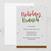 Uitnodiging voor kerstmis Brunch (Voorkant / Achterkant)