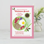 Uitnodiging voor kerstmis Brunch (Staand voorkant)