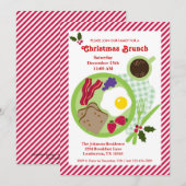 Uitnodiging voor kerstmis Brunch (Voorkant / Achterkant)