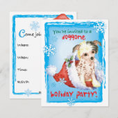Uitnodiging voor kerstmis Chinese Crested (Voorkant / Achterkant)