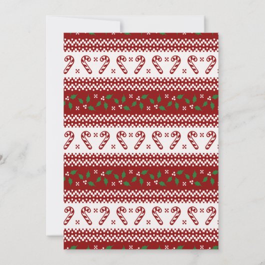 Uitnodiging voor Kerstmis door een Ugly sweater pa (Achterkant)