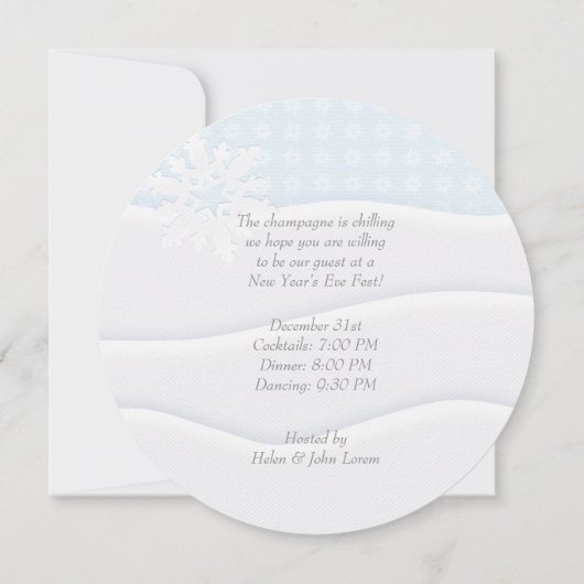 Uitnodiging voor kerstmis en nieuwjaar Fairy Tale (Achterkant)